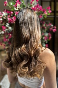 the back of a woman's hair